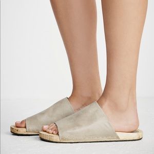 Free People Mainland Leather Wooden Slides